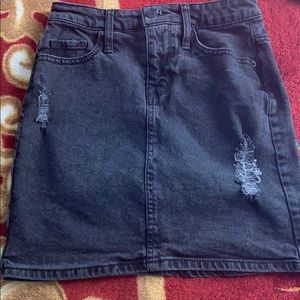 Black Denim Skirt